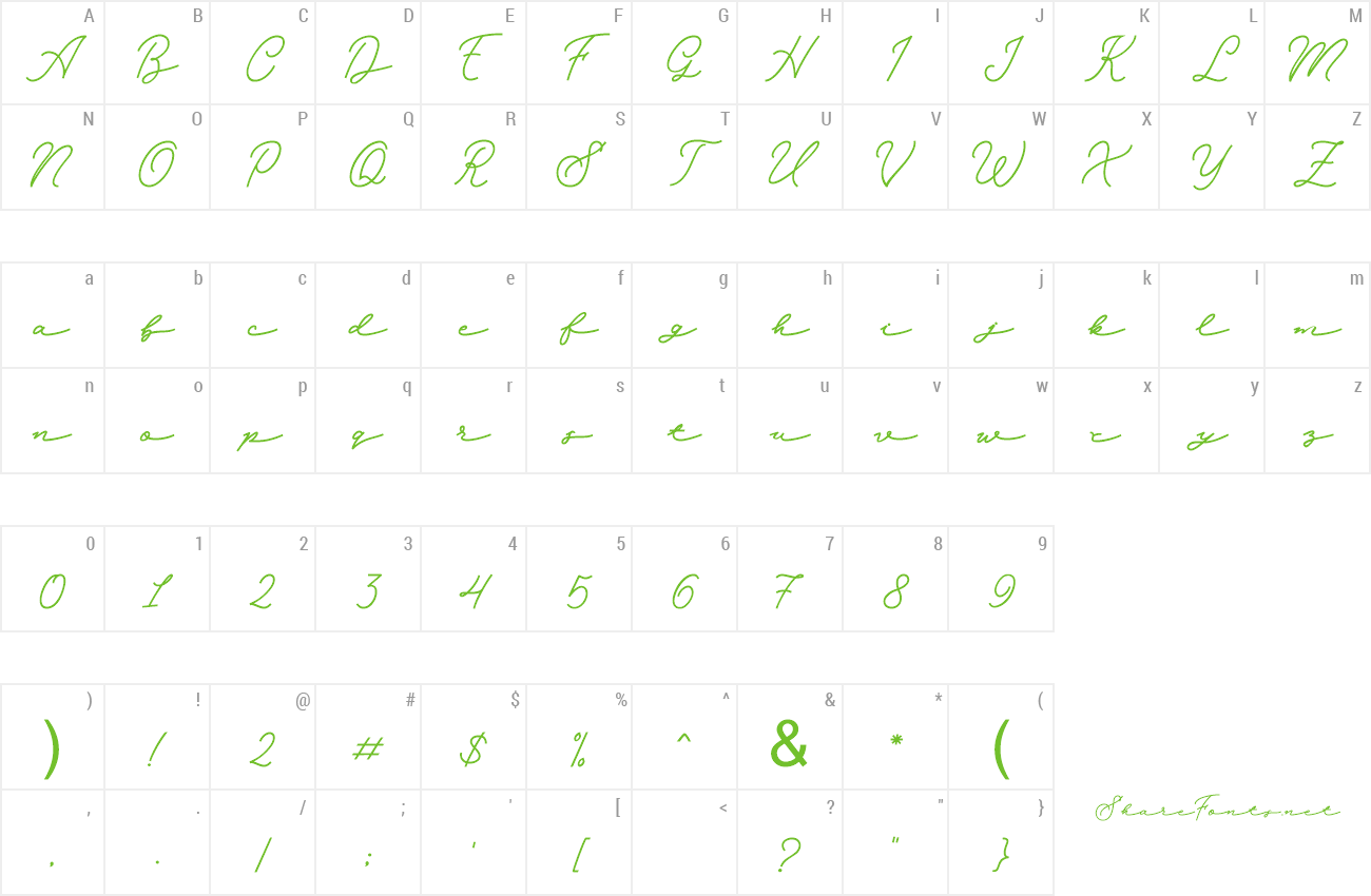 Font Melania Monoline preview